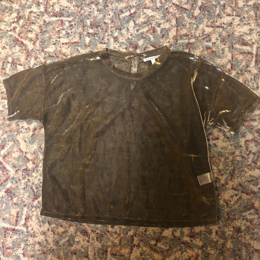 Mesh cropped tee shirt